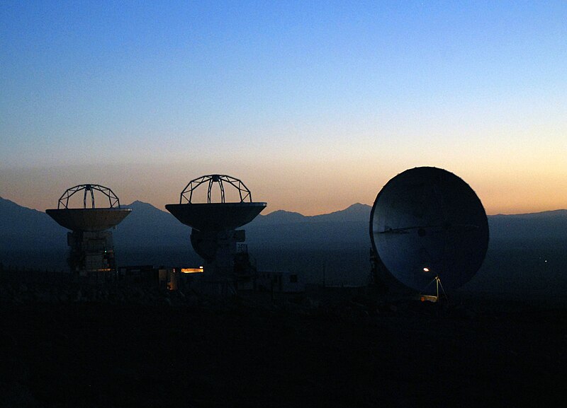 File:ALMA Antennas at Sunset.jpg