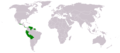 Acacia tenuifolia range map