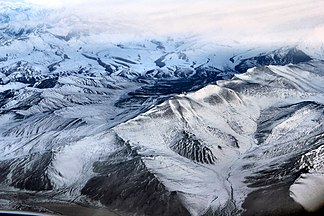 Aerial view of Himalaya From Delhi Leh Flight