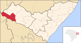 Ligging van de Braziliaanse microregio Alagoana do Sertão do São Francisco in Alagoas