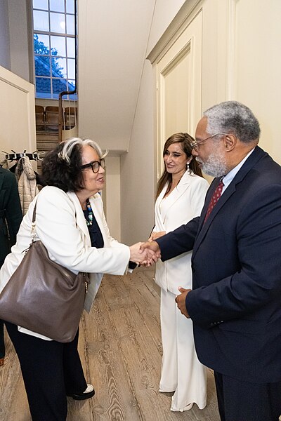 File:Ambassador Shefali Razdan Duggal and Secretary Lonnie G. Bunch III reception for The John Adams Institute evening with Secretary Bunch, "Living with history- A people's journey, a nation's history" on 18 October 2023 - 13.jpg