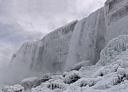 American and Bridal Veil Falls winter