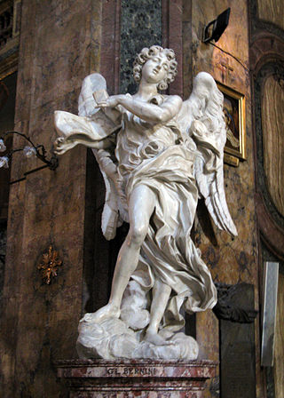 <i>Angel with the Superscription</i> Sculpture by Gian Lorenzo Bernini
