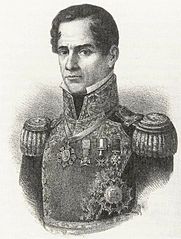 Image 81Lithograph depicting head and shoulders of General Santa Anna. (from History of Mexico)