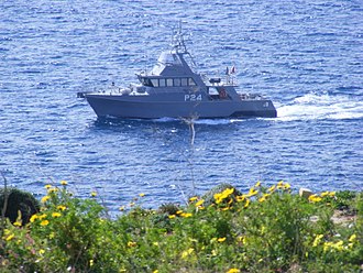 The Australia-built Maltese patrol boat P24 Armed Forces of Malta Inshore Patrol Craft, P24 - Flickr - sludgegulper.jpg
