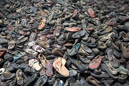 Shoes of victims of Auschwitz I in the Museum