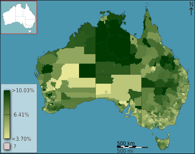 File:Australian Census 2011 demographic map - Australia by SLA - BCP field 0006 Age groups 0 4 years Persons.svg