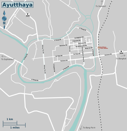 Map of Ayutthaya