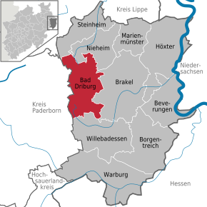 Poziția localității Bad Driburg