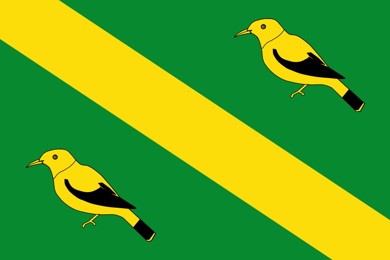 Bandera verde amarilla verde