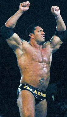 Batista, who defended the World Heavyweight Championship against Eddie Guerrero Batistalive.jpg