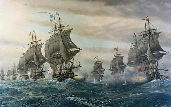 French warships during the American Revolutionary War.
