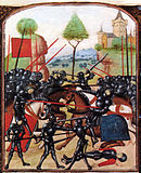 A 15th-century depiction of the battle