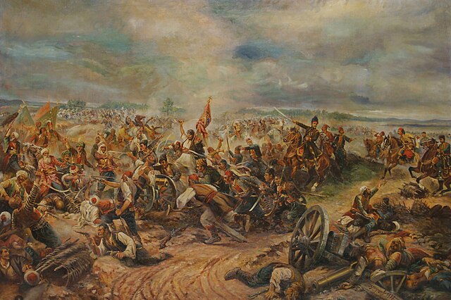 Battle of Mišar (1806), painting by Afanasij Šeloumov