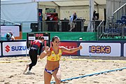 Deutsch: Beachhandball Europameisterschaften 2019 (Beach handball Euro); Tag 3: 4. Juli 2019 – Frauen, Hauptrunde Gruppe II, Deutschland-Spanien 1:2 (18:24, 24:14, 8:9) English: Beach handball Euro; Day 3: 4 July 2019 – Women Main Round Group II – Germany-Spain 1:2 (18:24, 24:14, 8:9)