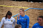 Deutsch: Beachhandball bei den Olympischen Jugendspielen 2018; Tag 6, 12. Oktober 2018; Mädchen, Platzierungsrundenspiel – Russland-Venezuela 2:0 English: Beach handball at the 2018 Summer Youth Olympics at 12 October 2018 – Girl's Consolation Round – Russland-Venezuela 2:0