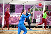 Deutsch: Beachhandball bei den Olympischen Jugendspielen 2018; Tag 6, 11. Oktober 2018; Mädchen, Platzierungsspiel um Platz 7 - Russland-Venezuela 2:0 English: Beach handball at the 2018 Summer Youth Olympics at 11 October 2018 – Girl's Placement Match 7-8 – Russia-Venezuela 2:0