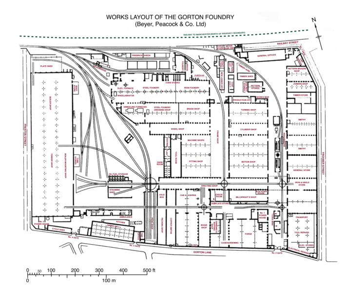 File:Beyer, Peacock and Co. Ltd -- plan of Gorton Foundry workshops layout.png