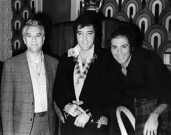 Porter with Elvis Presley and Paul Anka, August 5, 1972