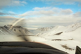 Die Bláfjöll aus der Luft