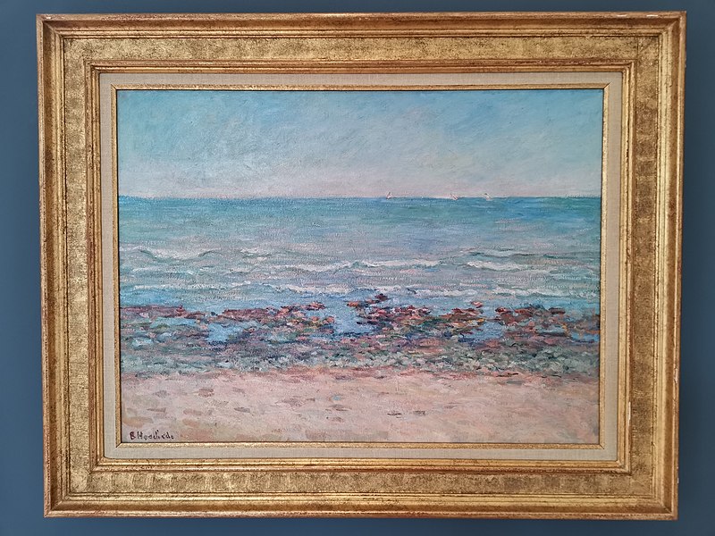 File:Blanche Hoschédé-Monet Plage de la côte normande.jpg
