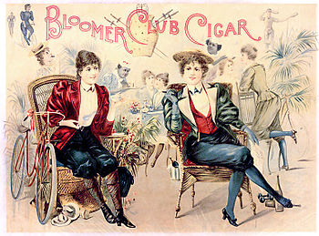 1890s caricature of athletic bloomers