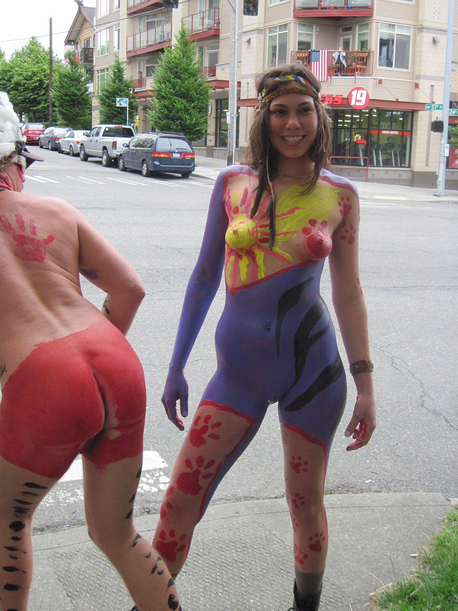 Naked full body painting