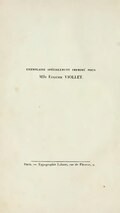 EXEMPLAIRE SPECIALEMENT IMPRIMÉ POUR Mlle Eugénie VIOLLET. Paris. — Typographie Lahure, rue de Fleurus, 9.