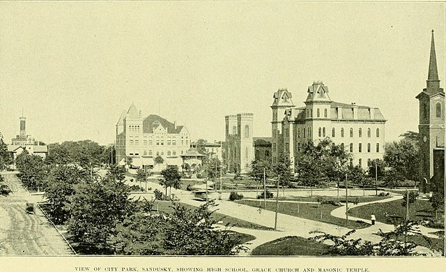 The view of city park in 1897