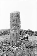 Breastagh-Stein, Killala, Grafschaft Mayo; Foto von etwa 1895 – Inschrift 650 n. Chr.