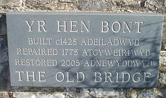 The Old Bridge stone plaque Bridgend The Old Bridge stone plaque 2275113 7f690eb4.jpg