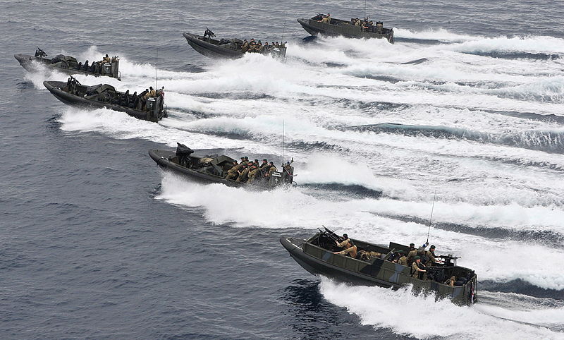 File:British and French Amphibious Assault Craft on Ex Corsican Lion MOD 45154560.jpg