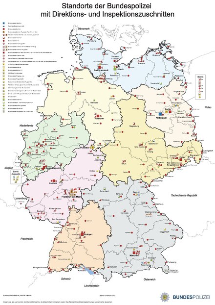 Bundespolizei districts of Germany