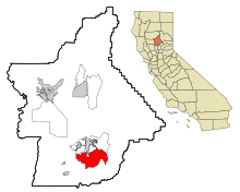 Butte County California Incorporated and Unclorporated area Palermo Highlighted.svg