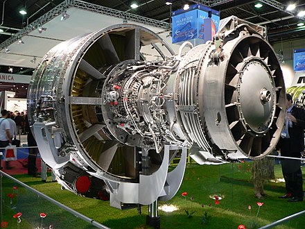 CFM International CFM56 jet engine with blades made with 3% rhenium