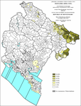 Områden befolkade av bosniaker i Montenegro enligt folkräkningen år 2003.