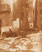 A Street in Mentone, 1900