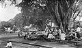 Rel trem MSM di alun-alun Malang