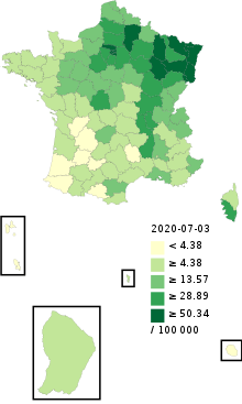 COVID-19 outbreak France per capita deaths map.svg