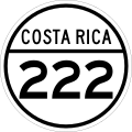 Roadshield of Costa Rica National Secondary Route 222