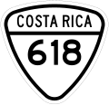 Road shield of Costa Rica National Tertiary Route 618