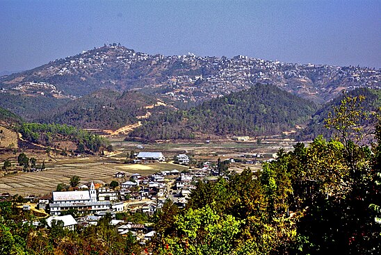 Mizoram landscape is mostly rolling hills with major valleys. Most villages and town are located on hillsides.