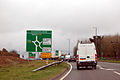 Approaching Chiverton Cross from the east on the A30 road