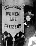 Thumbnail for Timeline of women's suffrage in Colorado