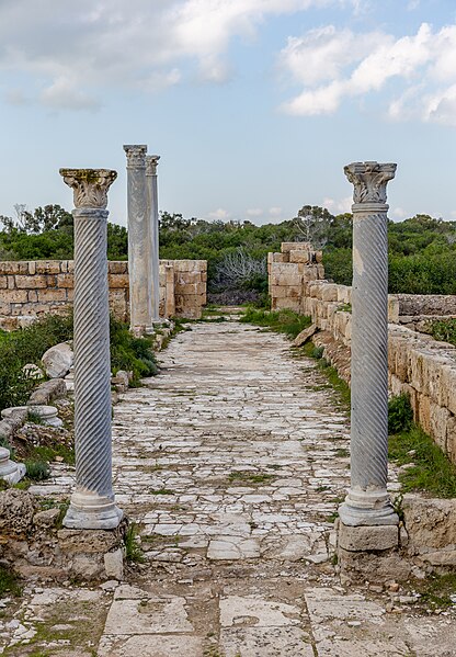 File:Columns in Roman gymnasium, Salamis, Northern Cyprus 05.jpg