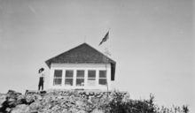 Arthur Stone at the Cone Peak Lookout, 1928