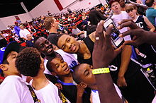 Lillard posing with fans in July 2012 Damian Lillard with fans.jpg