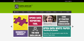 data.gov.uk is a UK Government project to make available non-personal UK government data as open data. It was launched in closed beta in September 2009 and publicly launched in January 2010. As of February 2015 it contained over 19,343 datasets, rising to over 40,000 in 2017. data.gov.uk is listed in the Registry of Research Data Repositories re3data.org.