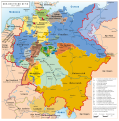 Bayern mit Rheinpfalz und Österreich mit Salzburg im Deutschen Bund 1816 nach dem Vertrag von München