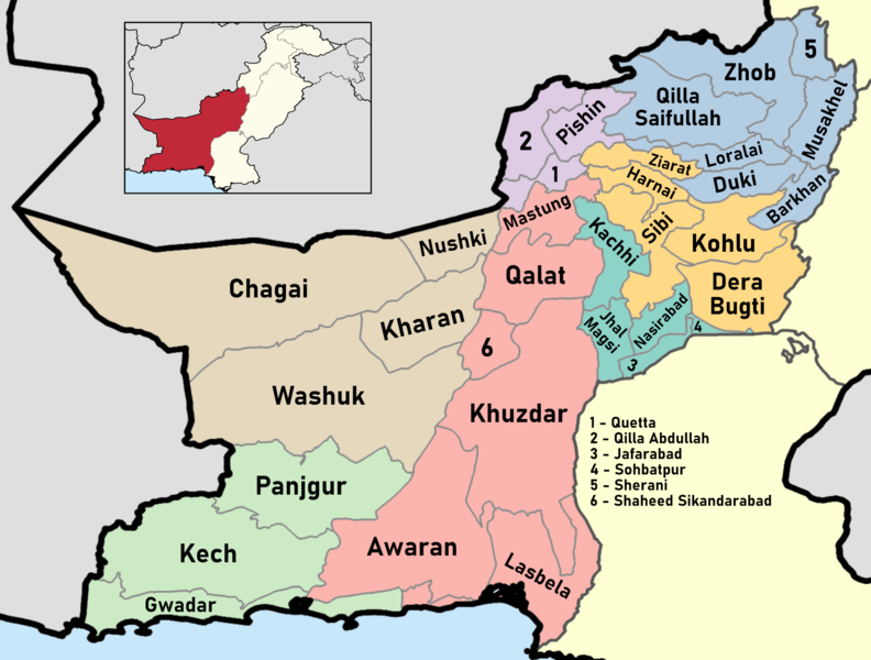File:Districts of Balochistan, Pakistan with district names.png